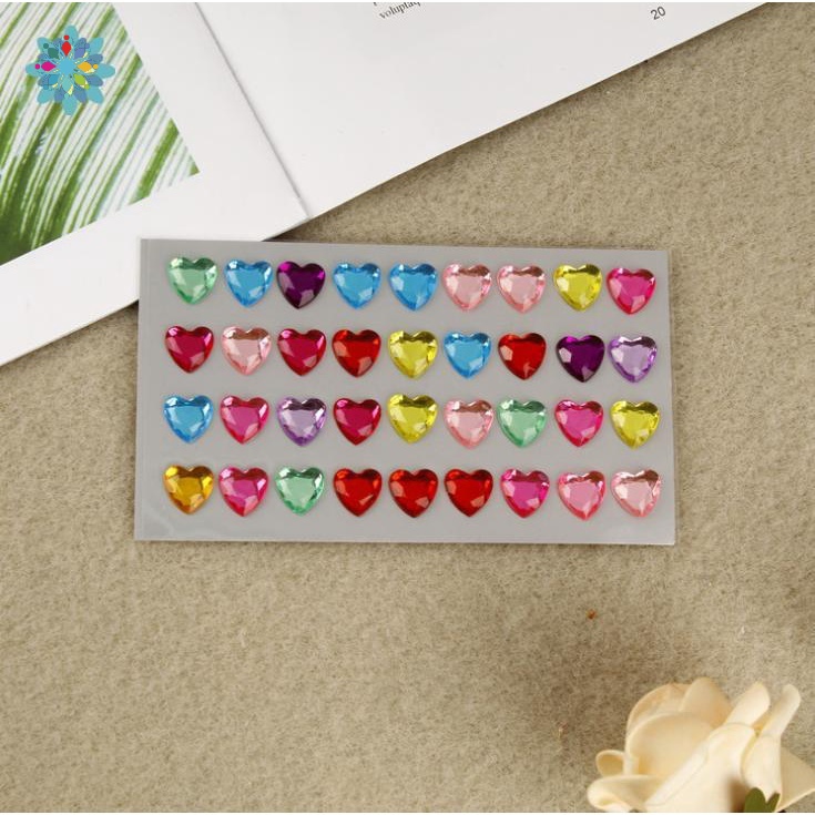 Miếng dán hình trái tim 3D chống nước trang trí điện thoại YKT