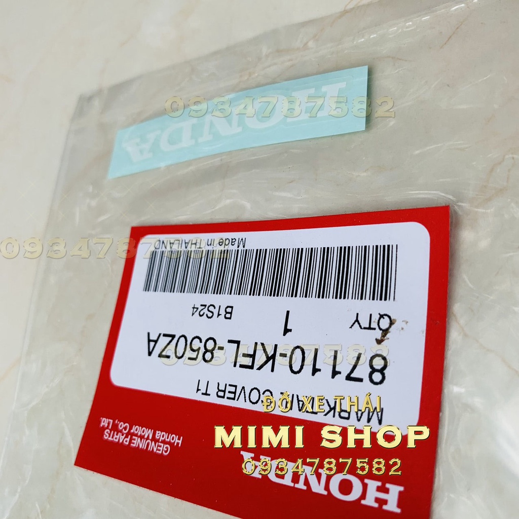 TEM LẺ DÁN MU RÙA T1 WAVE110  CHÍNH HÃNG HONDA THÁI LAN  | 87110-KFL-850ZA 3