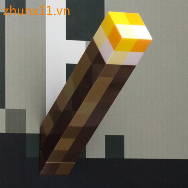 Light Up Torch 28CM High Brightness LED Minecraft Hand Held or Wall Mount Flashlight
