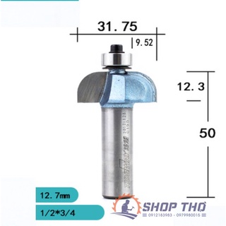 Mũi phay gỗ Tideway đánh chỉ tròn có bi