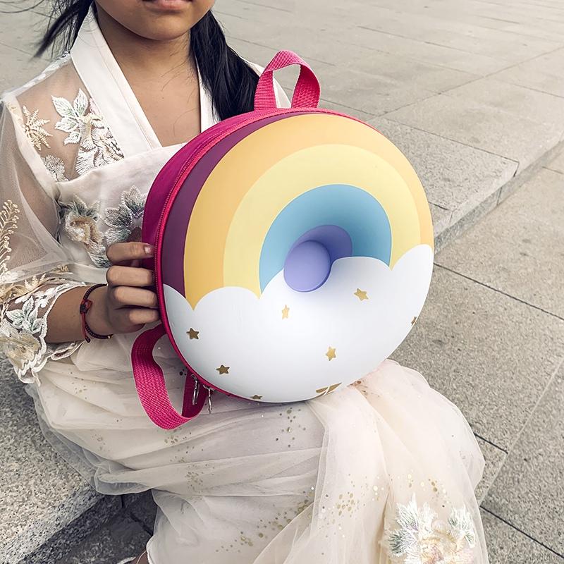 ▫️KIDBLUE▫️ Korean Children Toddler Girl Boy Preschool Backpacks Donut Pattern Kids School Travel Lunch Bags