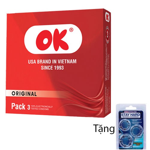 Bao cao su OK đỏ trơn, chuyên bcs gân/gai/bi/râu/siêu mỏng/nhiều gel/tránh thai/49mm/chống xuất tinh sớm/tình dục