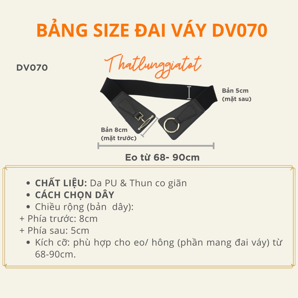 Đai váy bản to 5cm mặt tròn cài phối đầm, vest cá tính DV070 - Thắt Lưng Giá Tốt