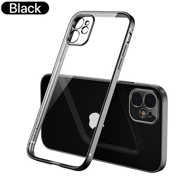 Apple Ốp Điện Thoại Tpu Dẻo Tráng Gương Siêu Mỏng Trong Suốt Hình Vuông Sang Trọng Cho Iphone 11 Pro 11pro Max Xr Xs Max 6 7 8 Plus Se 2020 12 | WebRaoVat - webraovat.net.vn