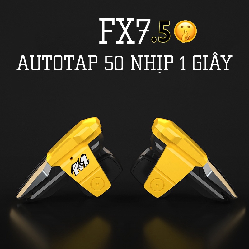 Nút auto tap click 50 nhịp 1 giây FX7 tia chớp tay chơi game Pubg,FF,., thế hệ mới tặng kèm 4 bao tay siêu nhạy gaming