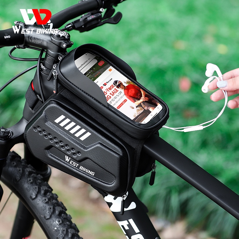 Túi đựng điện thoại WEST BIKING 3 trong 1 chống thấm nước có thể chạm màn hình cảm ứng tiện lợi cho xe đạp leo núi