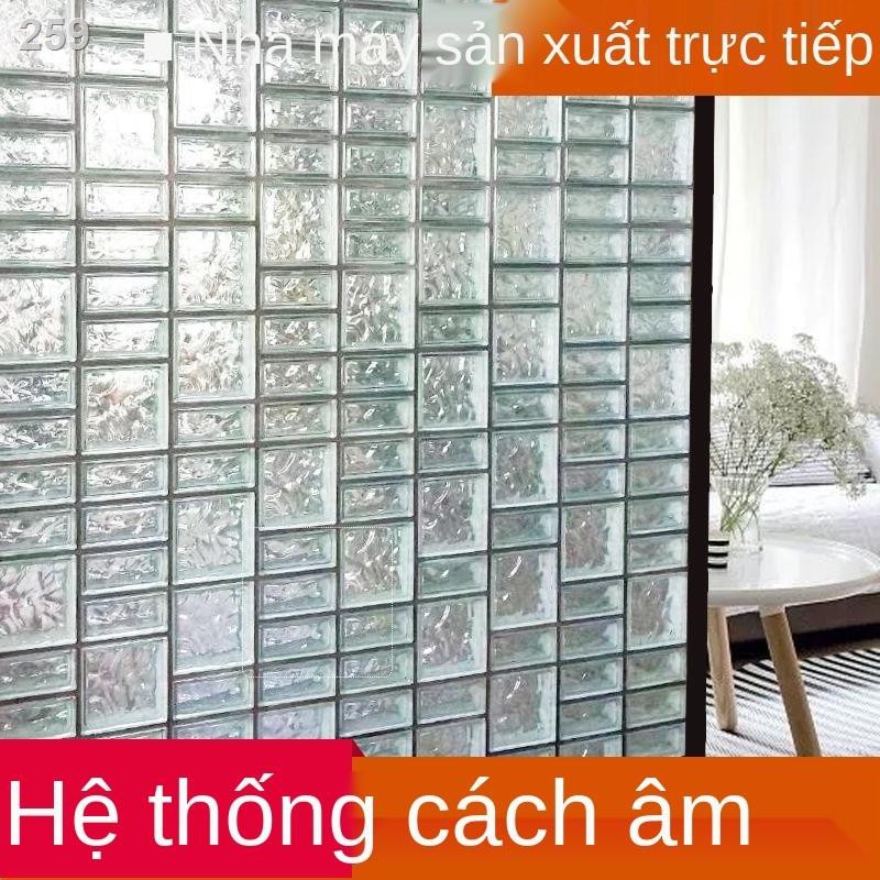【HOT】Mây thủy tinh gạch trong suốt song phòng khách ngủ hiên nhà băng bóng tường vách ngăn pha lê nền