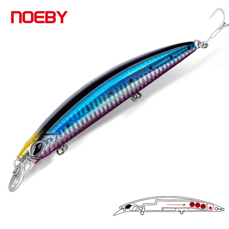 Mồi câu cá giả mắt 3D 130mm 23g NBL9498
