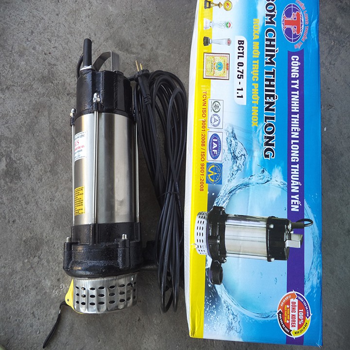 Máy bơm nước chìm,máy bơm nước tõm gia đình thiên long thuận yến 750W