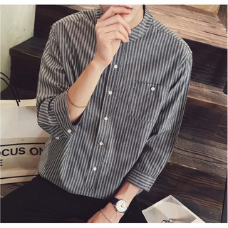 Áo sơ mi sọc cổ tàu ( FREE SHIP khi mua từ 2 áo )