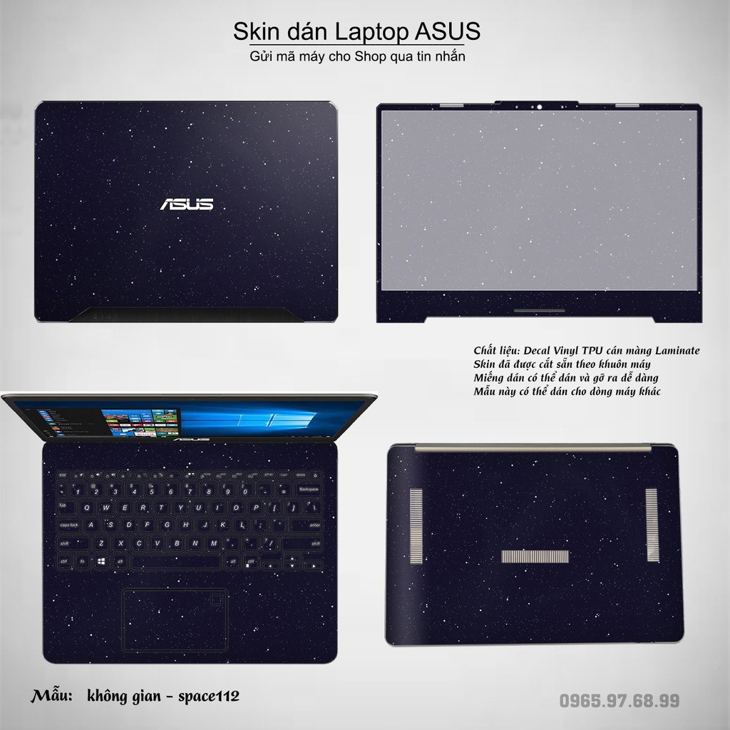 Skin dán Laptop Asus in hình không gian _nhiều mẫu 19 (inbox mã máy cho Shop)