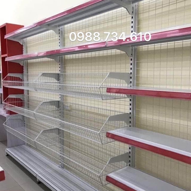 Kệ bày hàng có giỏ ( Cao 1m8 x dài 90cm )