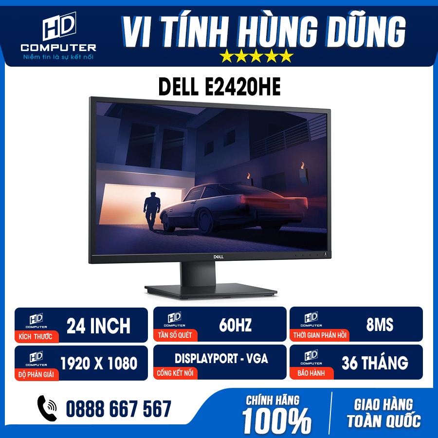 Màn hình máy tính dell 24 inch, dell e2416, dell s2440lb mặt gương, lcd dell 24in, e2420he