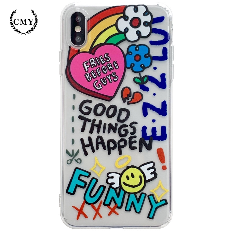 Ốp điện thoại TPU silicon in hình Graffiti màu sắc cầu vồng cho IPHONE 6 6S 7 8 PLUS 11 PRO X XR XS MAX | BigBuy360 - bigbuy360.vn