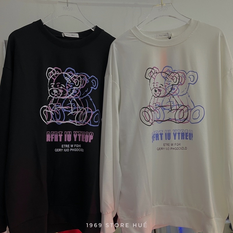 Áo phông dài tay gấu 9085 🌸[FREESHIP]🌸 Áo form rộng 1969 | BigBuy360 - bigbuy360.vn