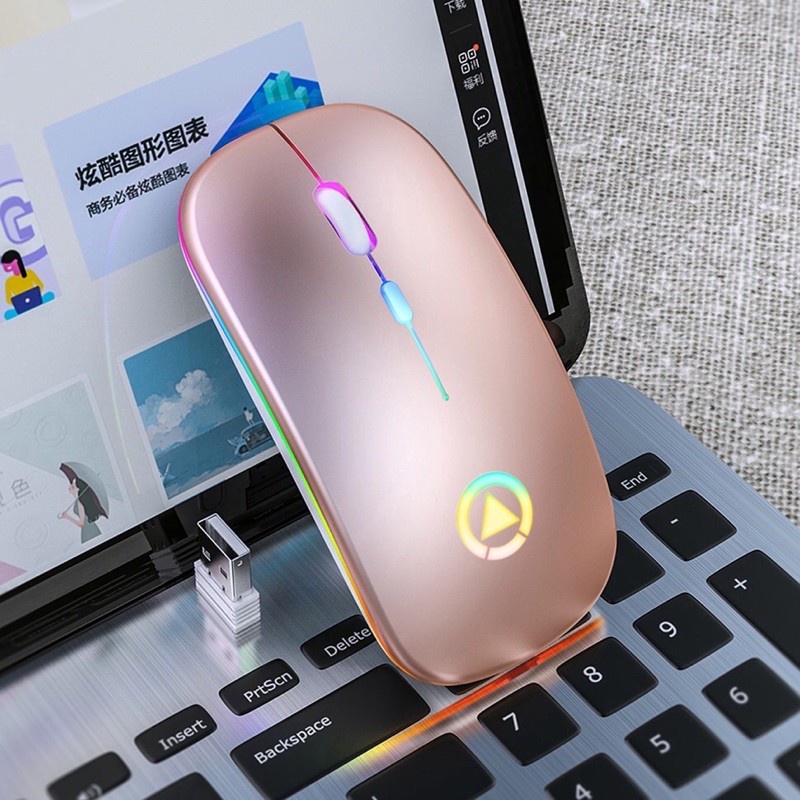 Chuột Không Dây Bluetooth Và USB 2.4 YINOIAO A2 LED RGB Chống Ồn Bảo Hành 6 Tháng-THMODERN