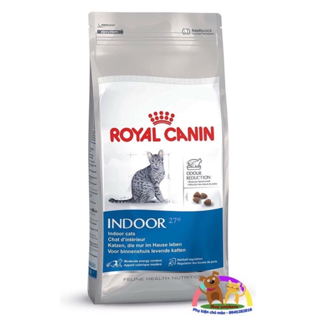 Thức ăn cho mèo Royal Canin Indoor27 27kg túi hãng