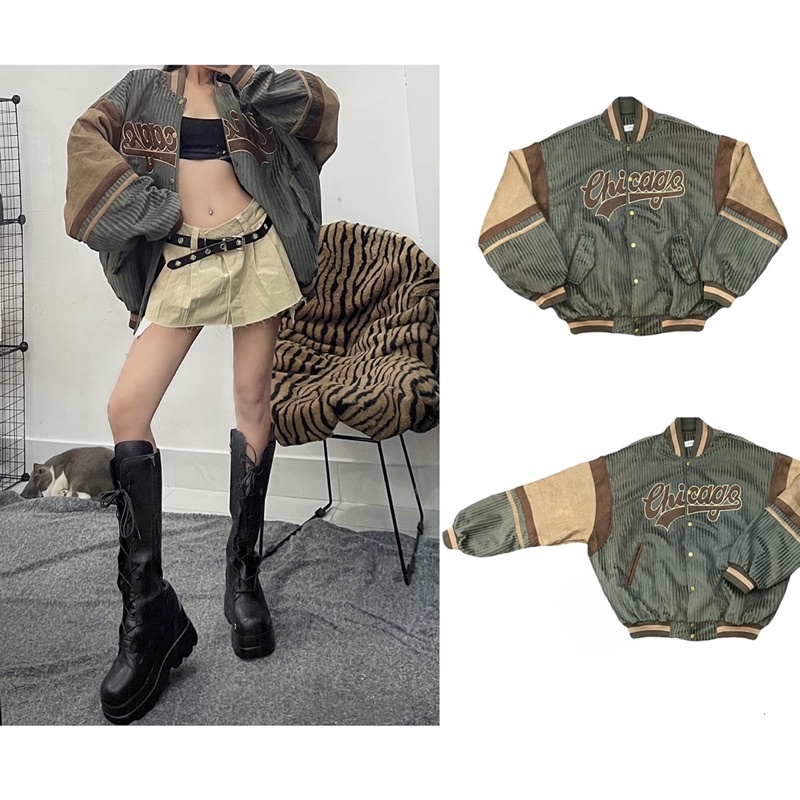 Áo khoác chicago papa 3 màu siêu xịn