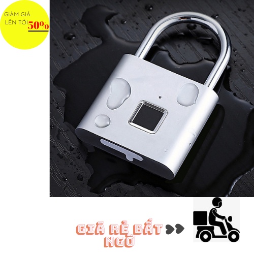 Ổ Khóa Vân Tay chống trộm thông minh + Tặng kèm 5 kẹp dây điện chống rối