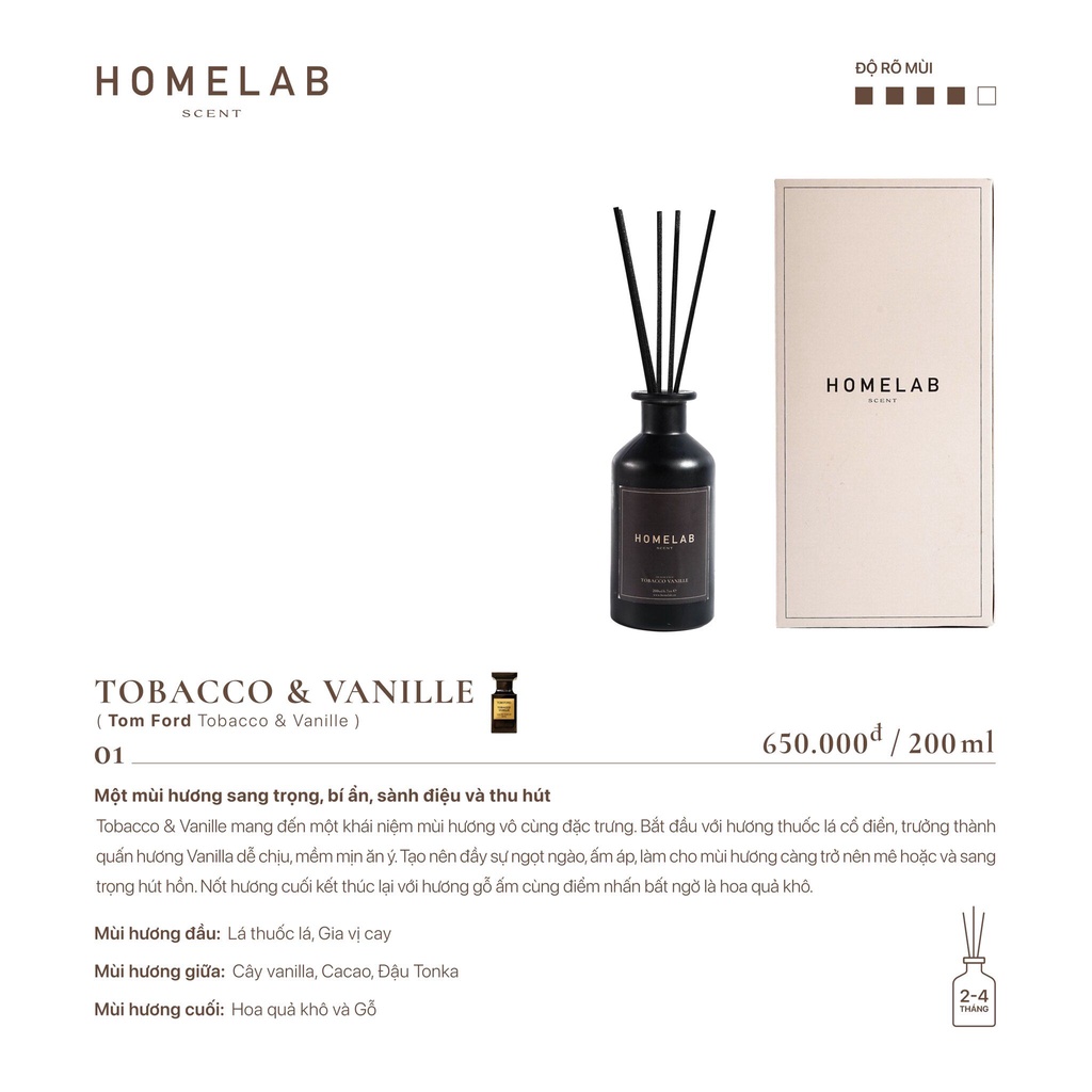 Nước hoa thơm phòng mùi hương TOBBACO VANILE - TOMFORD tinh dầu khuếch tán, bí ẩn, thu hút 200ml_XETHOM