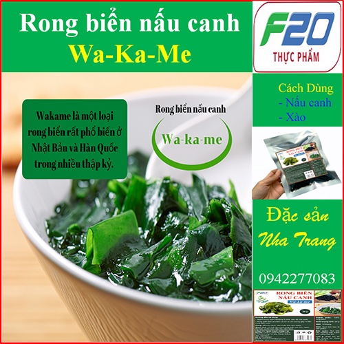 {Sỉ 10 gói loại 50gr/gói} Rong Biển Nấu Canh XANH chính hiệu WA-KA-ME ngon mát. Rong Biển Khô Nấu Canh