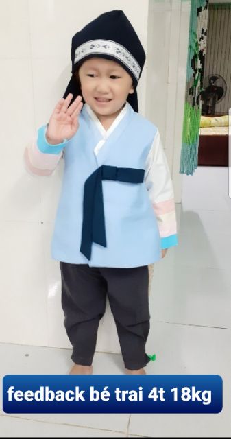 Bộ hanbok bé trai thiết kế trang nhã
