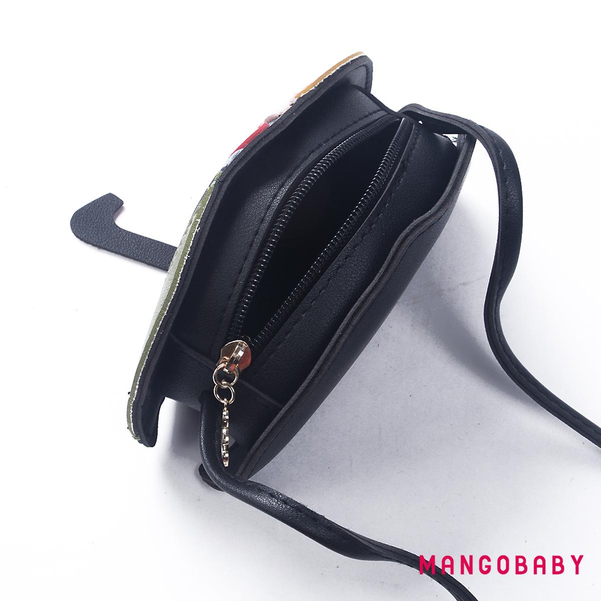 Túi Đeo Chéo Mini Bằng Da Pu Màu Cầu Vồng Thời Trang Chất Lượng Cao Cho Bé Gái