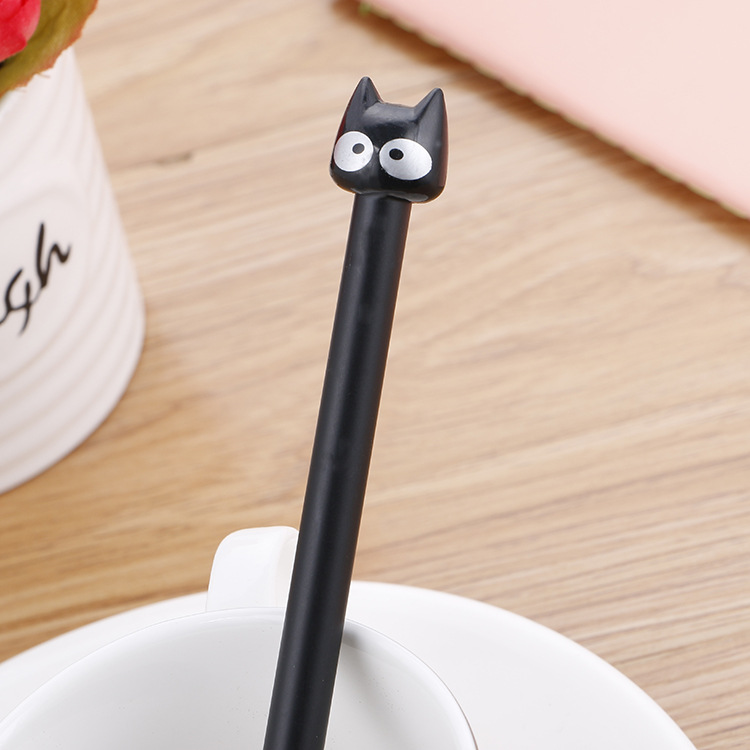 Bút bi mực gel hình mèo đen dễ thương