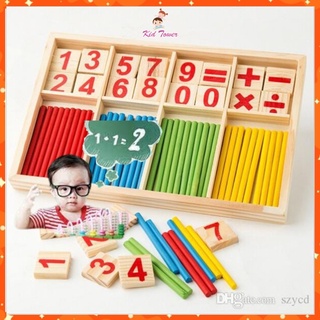 Bộ que tính toán học tập cho bé bằng gỗ đồ chơi giáo dục sớm