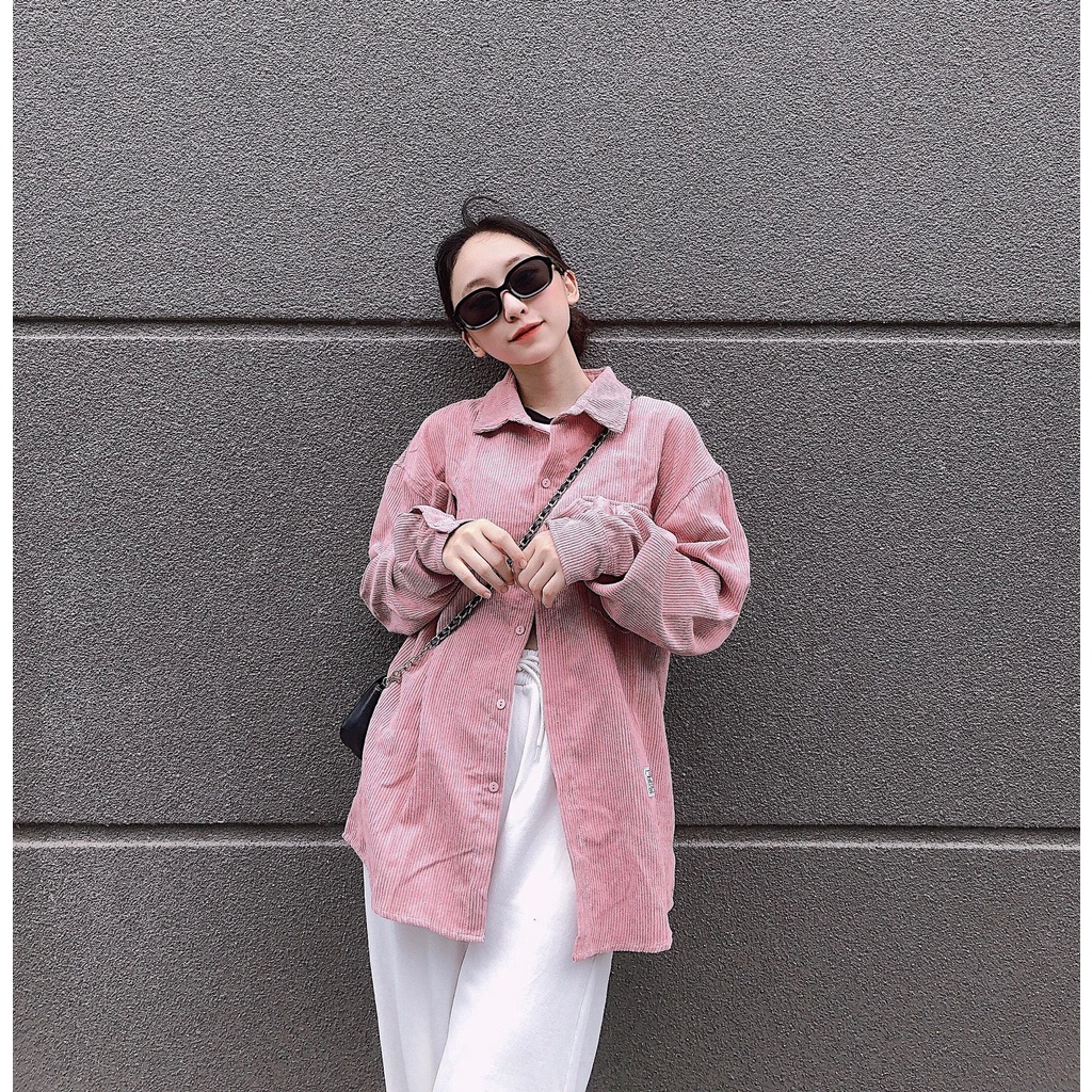 Áo Sơmi Nhung Kupi form rộng/Nam Nữ Unisex ZooZoo.ulzzang