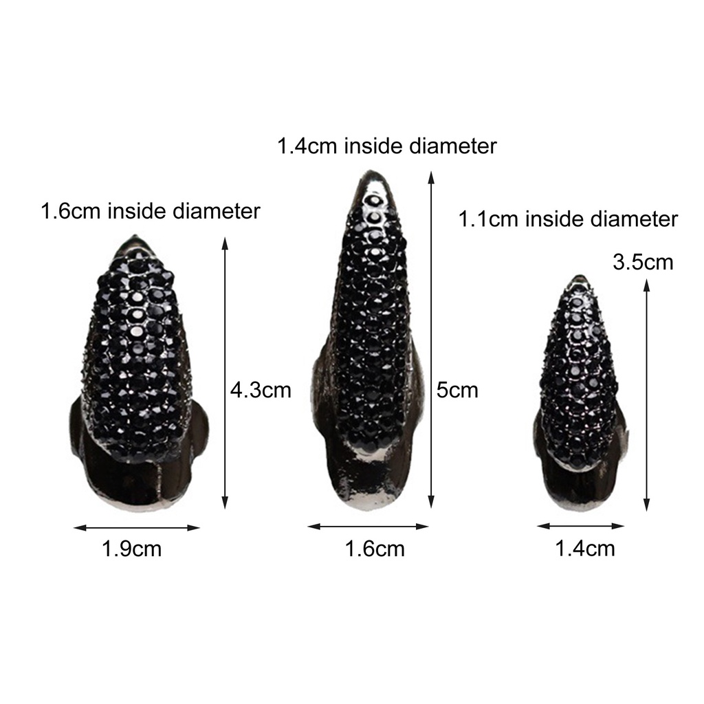 Nhẫn Hợp Kim Đính Đá Hình Móng Vuốt Chim Đại Bàng Độc Đáo Cá Tính
