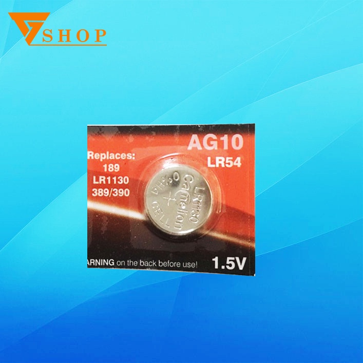 Pin LR1130, AG10,LR54, 189 Camelion Plus Alkaline (vỉ 1 viên)