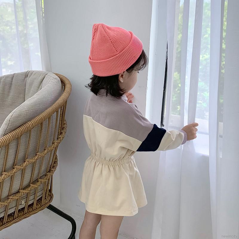 Đầm tay dài phong cách Hàn Quốc cho bé gái