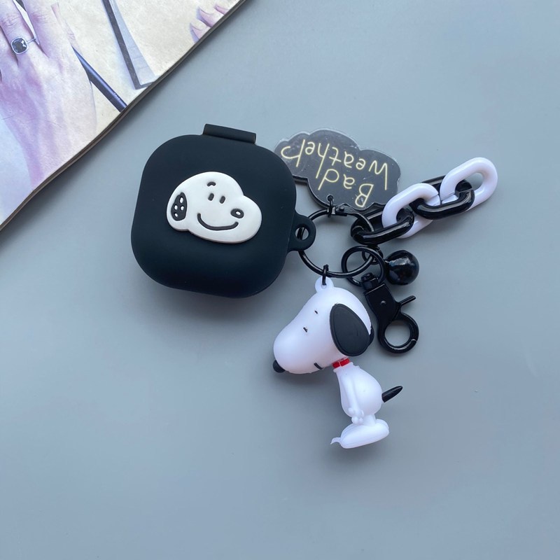 Hoạt Hình Vỏ Bảo Vệ Hộp Sạc Tai Nghe Bluetooth Samsung Galaxy Buds Pro Bằng Silicon Mềm Hình Chuột Mickey Minnie / Gấu Pooh / Snoopy Dễ Thương Kèm Móc Khóa