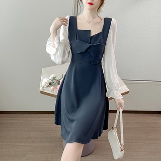 Đầm ulzzang dự tiệc tay lưới sang chảnh s m l xl