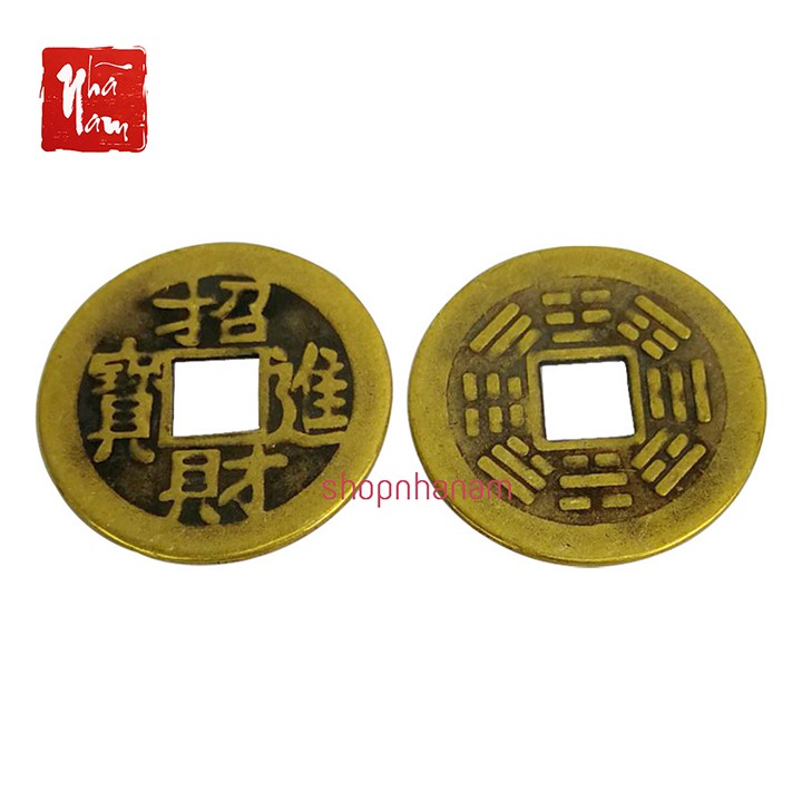Đồng xu phong thủy bát quái đồng xu giả cổ chiêu tài may mắn vật phẩm phong thủy | BigBuy360 - bigbuy360.vn