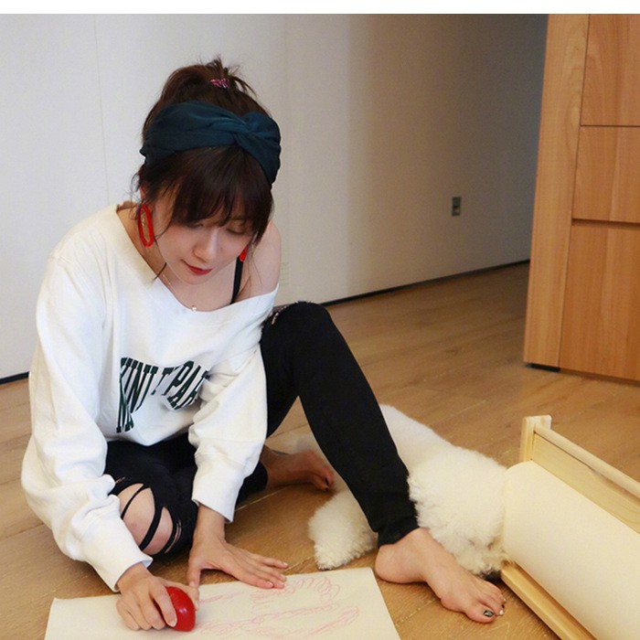 Bờm lụa bản to xoắn - Băng đô tóc