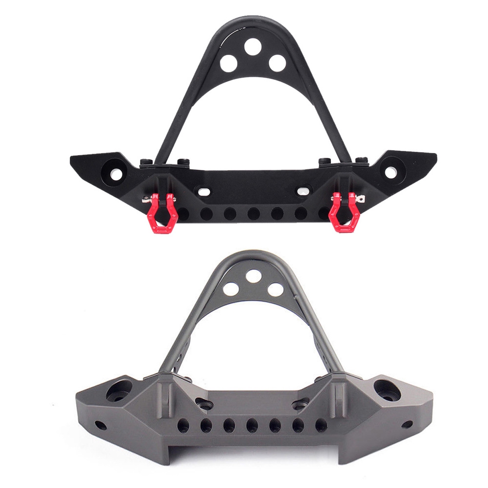 BLM❤For 1/10 RC TRAXXAS TRX-4 TRX4 Axial SCX10/ II Metal Front Bumper with LED Light
