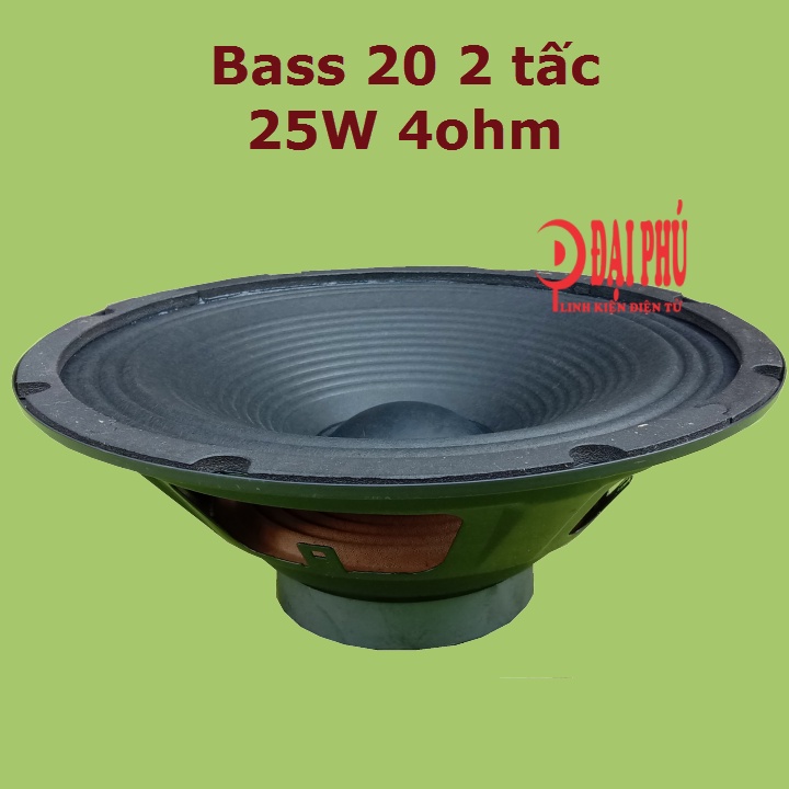 Loa bass 20 2 tấc cho loa kéo công suất 25W 4Ohm (1 cặp)