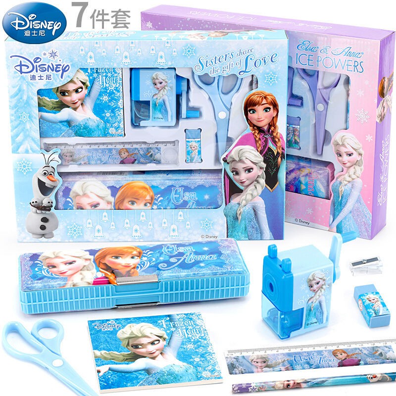 Bộ Quà Tặng Đồ Dùng Học Tập In Hoạt Hình Frozen Dễ Thương Cho Bé