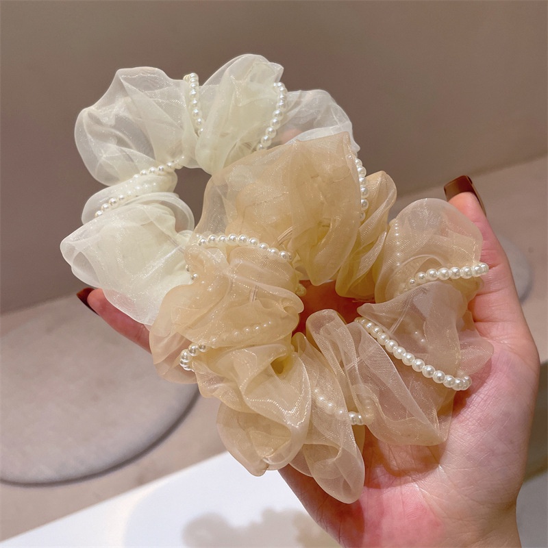 Dây Cột Tóc Vải organza Phong Cách Hàn Quốc Dễ Thương Cho Nữ