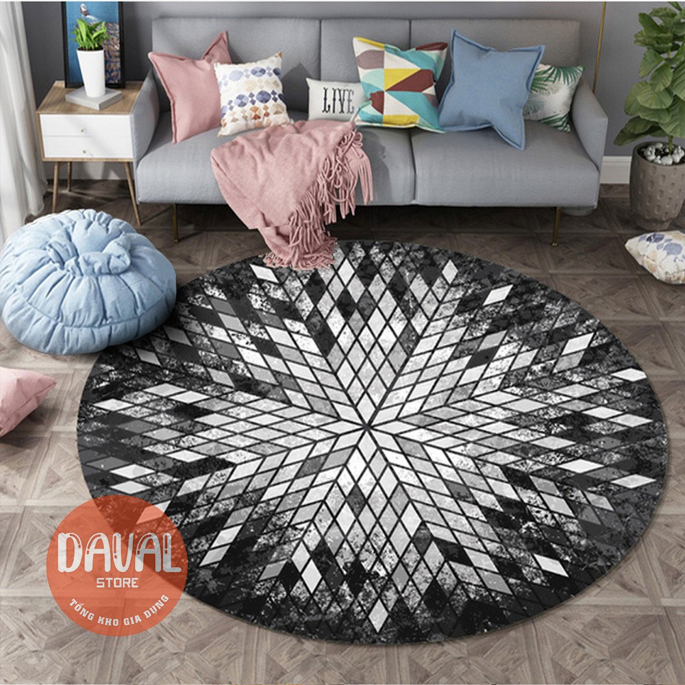 Xả thảm tròn 1 mét Thảm trải sàn ❤️ thảm bali tròn Tròn Trang Trí Cao Cấp Chống Trơn Trượt lau chân decor