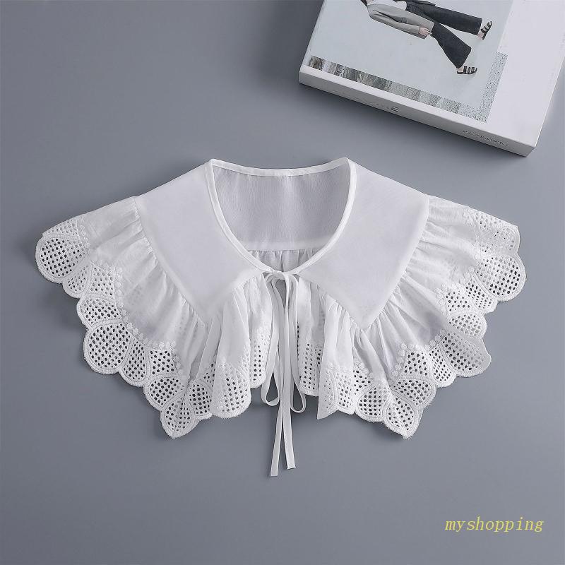 Cổ Áo Giả Thêu Hoa Trang Trí Có Thể Tháo Rời