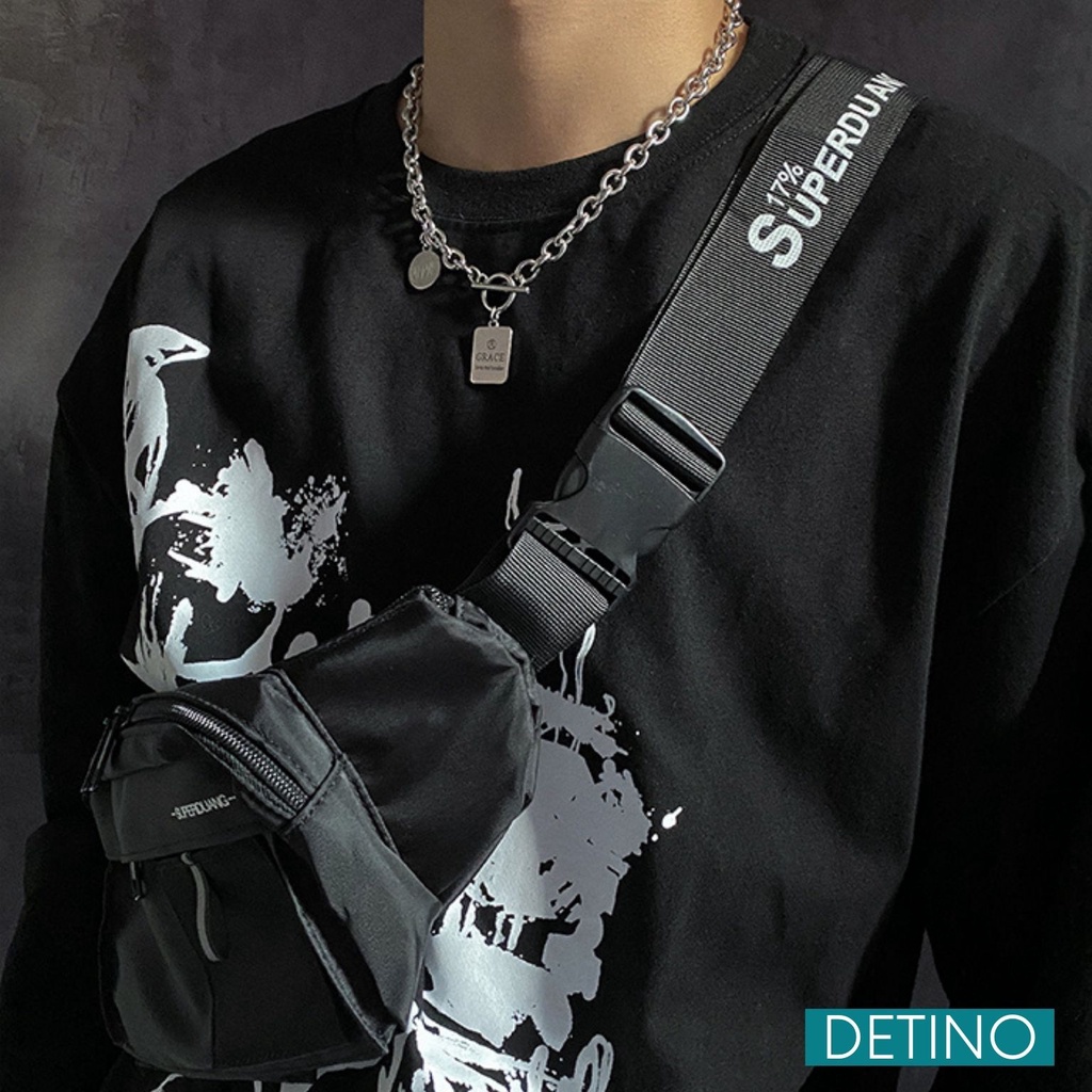 Dây chuyền unisex titan màu bạc LOVE nam nữ Cuban hot trend 2022 DETINO DC11