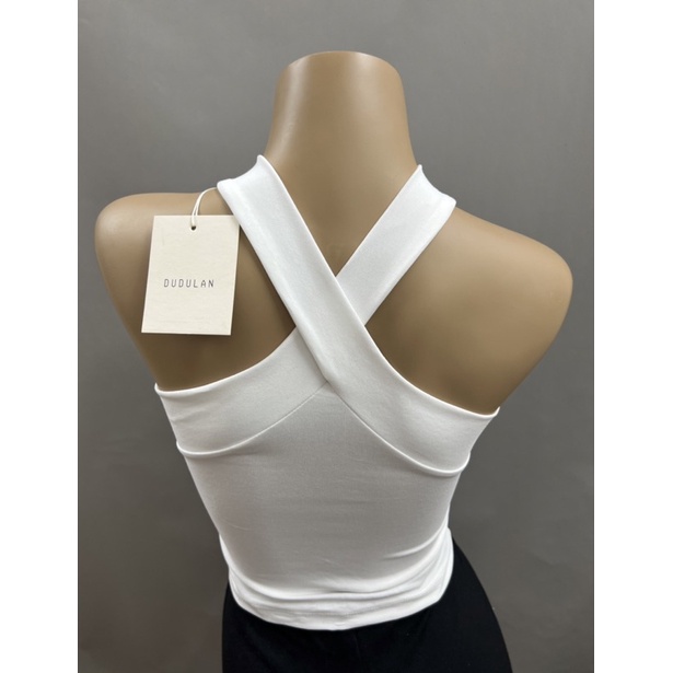 Áo yếm ba lỗ croptop dây chéo DUDULAN chất cotton - A52