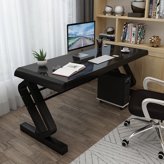 [HÀNG SẴN]140cm-Bàn làm việc cao cấp - Thép - kính cường lực- bàn game