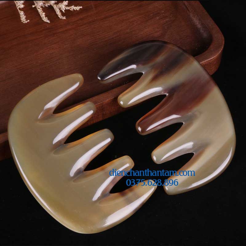 Lược Sừng chải thông kinh lạc 5 răng, chuyên làm body, massage Diện Chẩn Thân Tâm