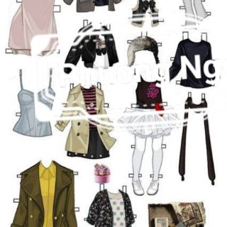 Combo búp bê giấy mẹ và bé