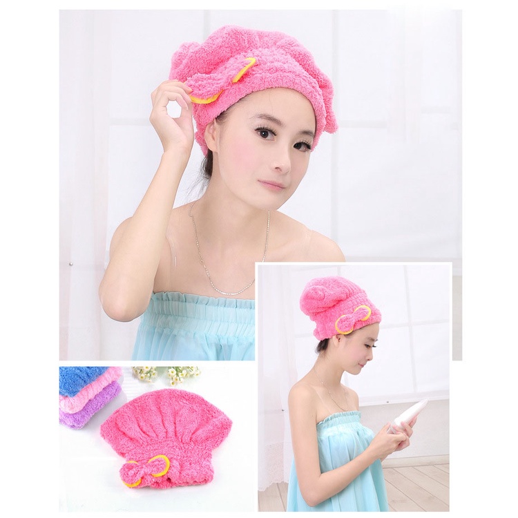 Mũ Trùm Đầu/ Trùm Tóc Chống Thấm Nước Khi Tắm Hoặc Ủ Tóc Thời Trang