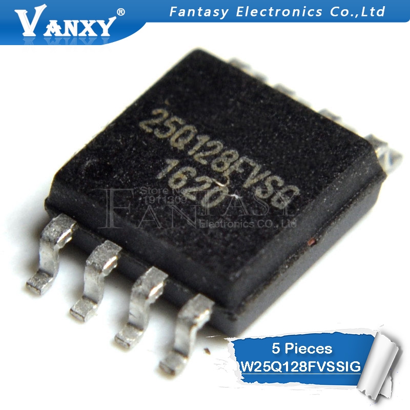 Bộ 5 Ic Chất Lượng Cao W25Q128Fvsg Sop8 25q128fvsg Sop 25q128 W25Q128Fvssig W25Q128 Smd